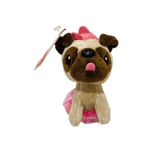 Hallmark 2016 Love Pug Plush with Pink Tutu and Tiara Girls Mini Stuffed Animal - Picture 1 of 10